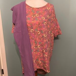LuLaRoe Irma Top - XXS and OS leggings